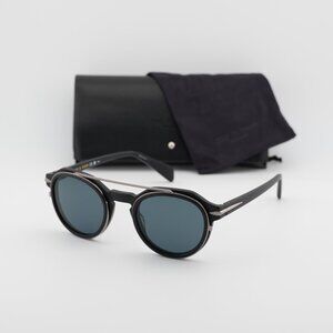 Rag & Bone RNB6006/S 0807 IR Square Sunglasses - Black/Smoke